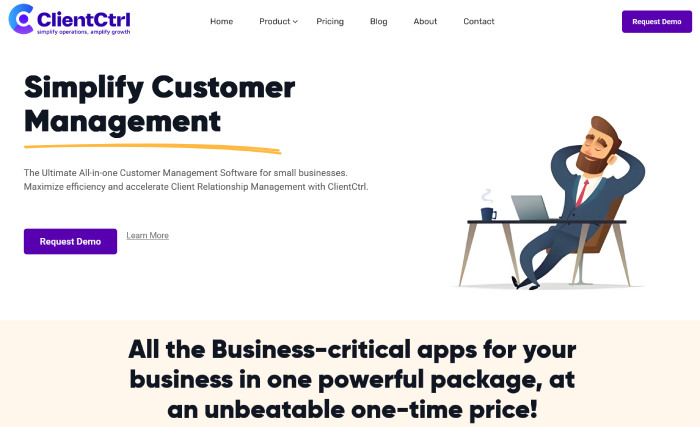 ClientCtrl — small business CRM software for client relationship management