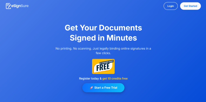 eSignSure — fast and secure electronic signatures